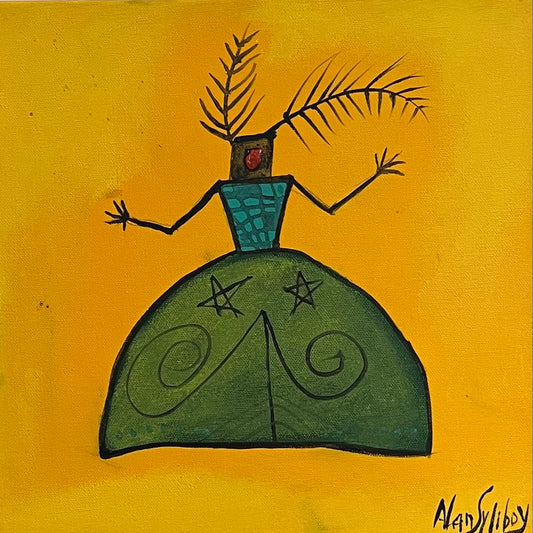Woman in Green Dress