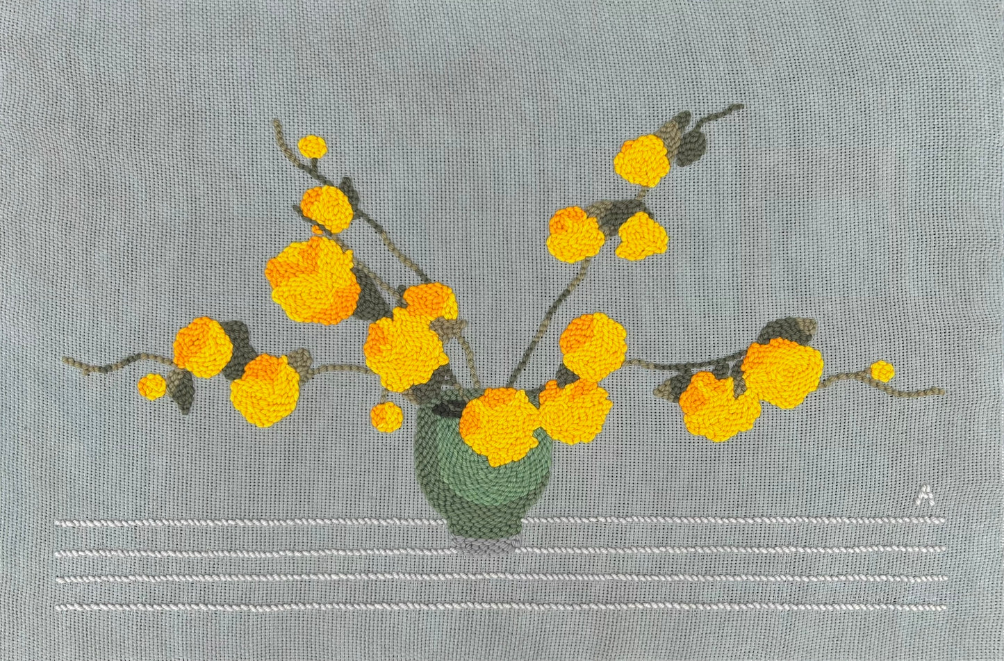 Japanese Kerria in Sage vase