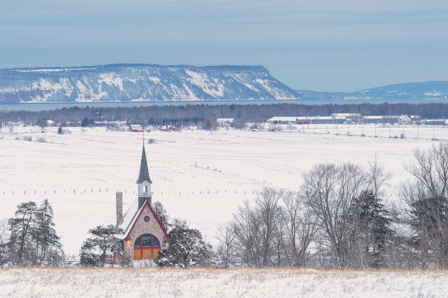 Blomidon and Grand Pre in Winter