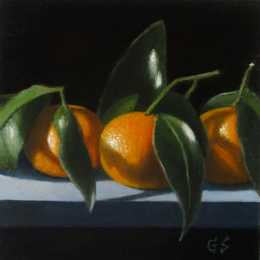 Clementines On Blue