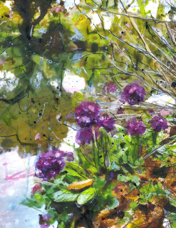 Pond with Primroses