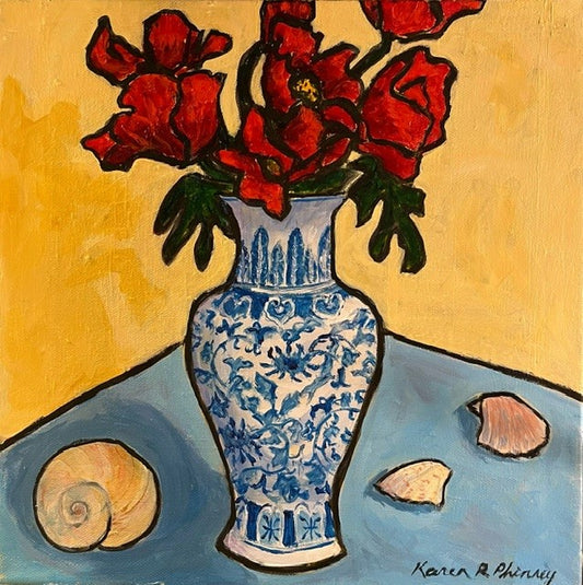 Poppies & Chinese Vase