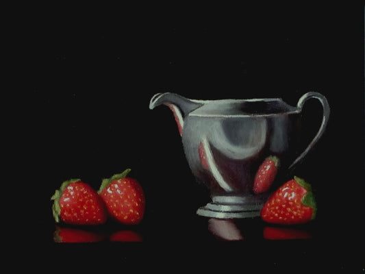 Silver Creamer with Berries