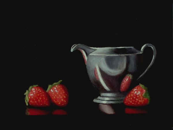 Silver Creamer with Berries