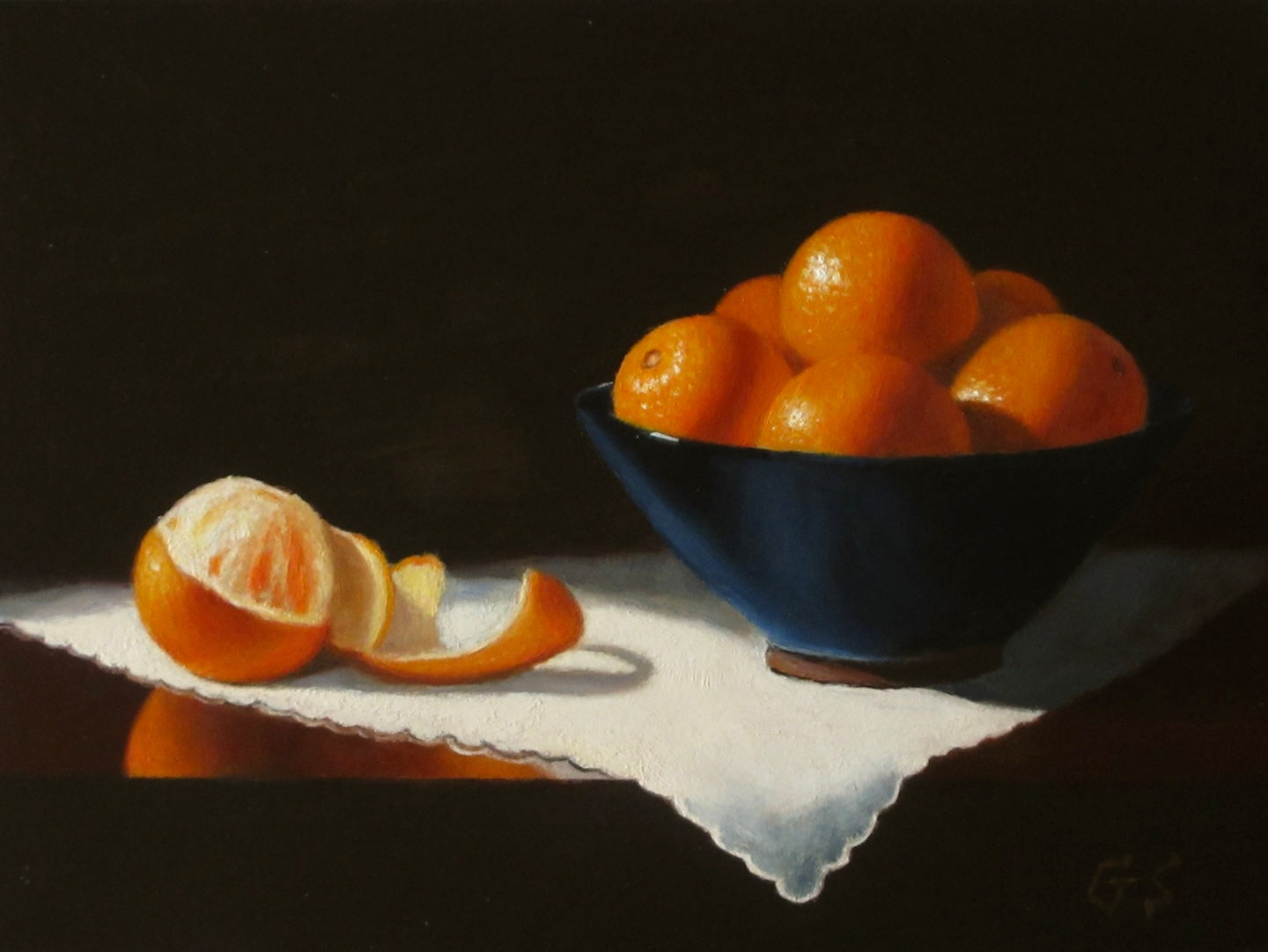 Blue Bowl with Oranges #2