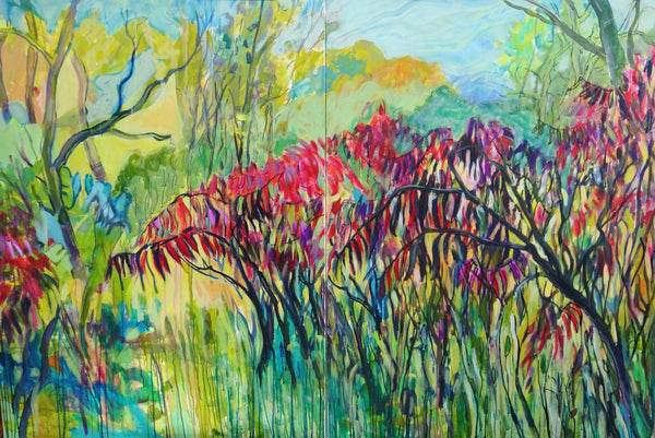 The Enchanted Sumac Grove (diptych)