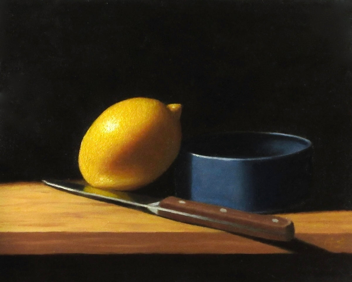 Lemon, Bowl and Knife